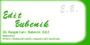 edit bubenik business card